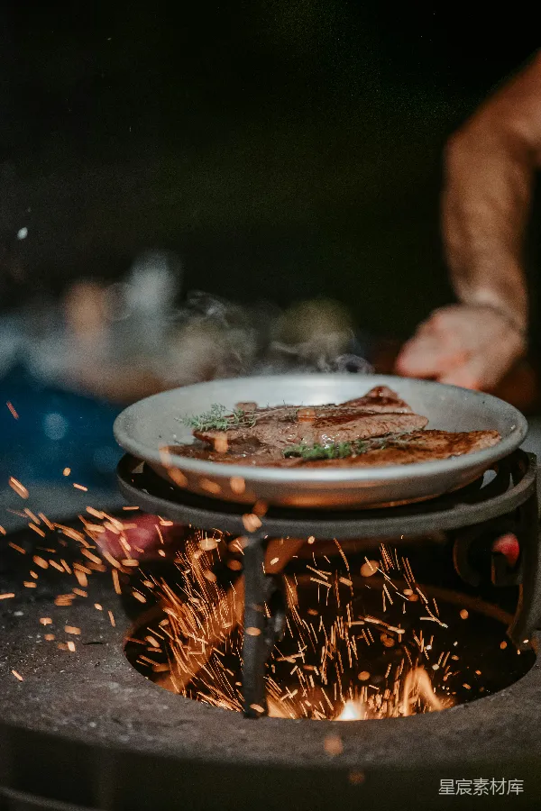 高清摄影 炭火烤肉