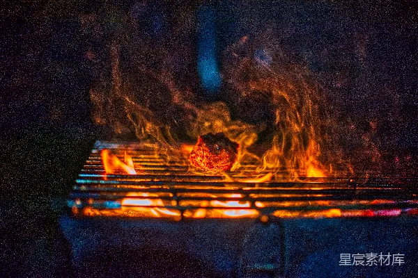 高清摄影 夜幕下的烧烤