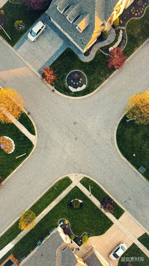 高清摄影 俯瞰小区的宁静时光