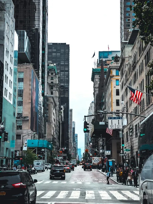 高清摄影 纽约街头的繁忙景象