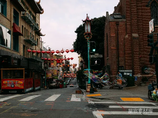 高清摄影 旧金山唐人街的宁静时光