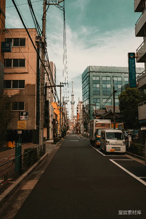 高清摄影 东京街景：晴空塔与城市生活