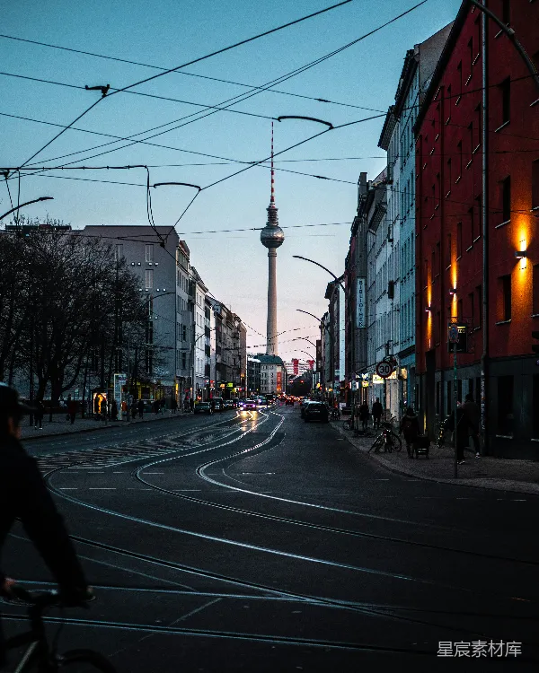 高清摄影 柏林的清晨街景