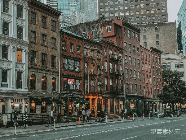 高清摄影 纽约老城区的街道