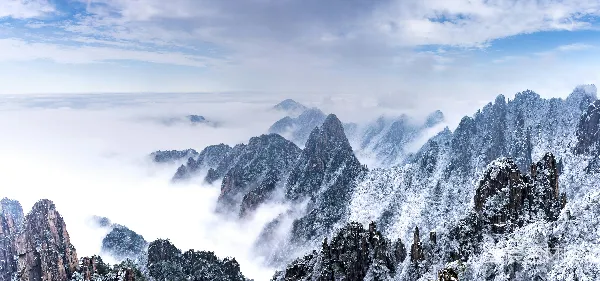 高清摄影 雪后的黄山