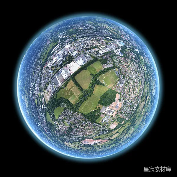 高清摄影 地球上的城市俯瞰