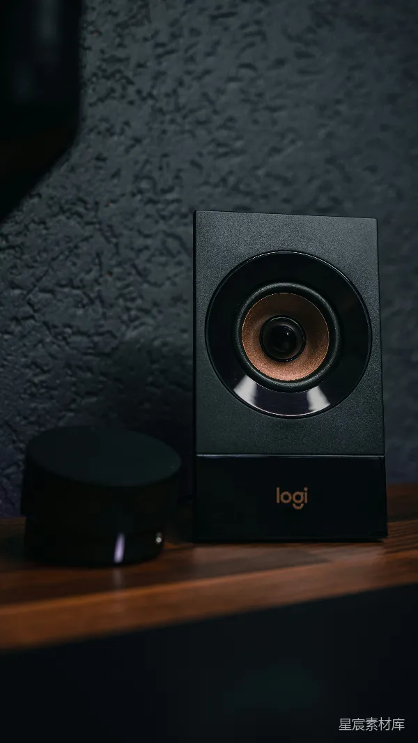 高清摄影 简约风格的Logitech书架式音箱