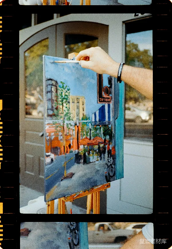高清摄影 街头作画：城市风景的瞬间