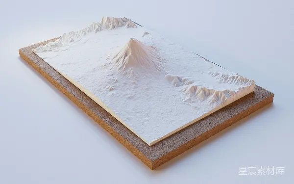 高清摄影 雪山地形模型
