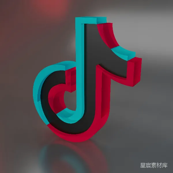 高清摄影 抖音音乐符号3D渲染