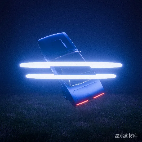高清摄影 悬浮的未来汽车