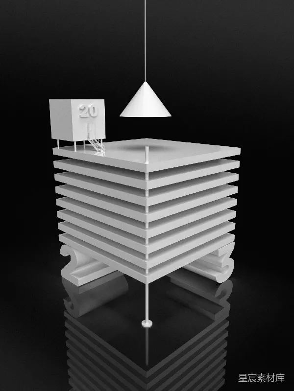 高清摄影 现代简约风格建筑模型