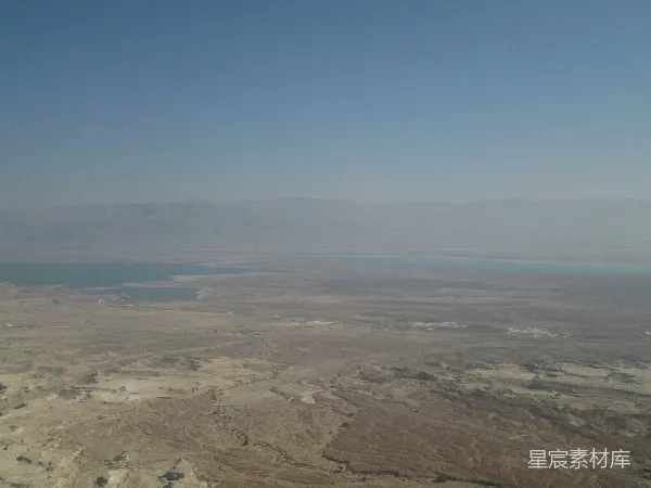 高清摄影 死海空中俯瞰