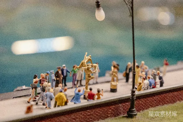 高清摄影 微缩景观中的城市生活场景