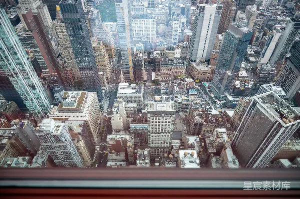 高清摄影 俯瞰纽约高楼林立的城市全景