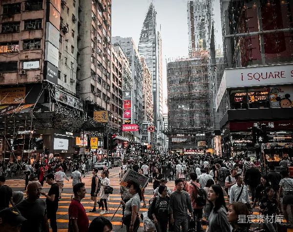 高清摄影 香港街头的繁忙景象
