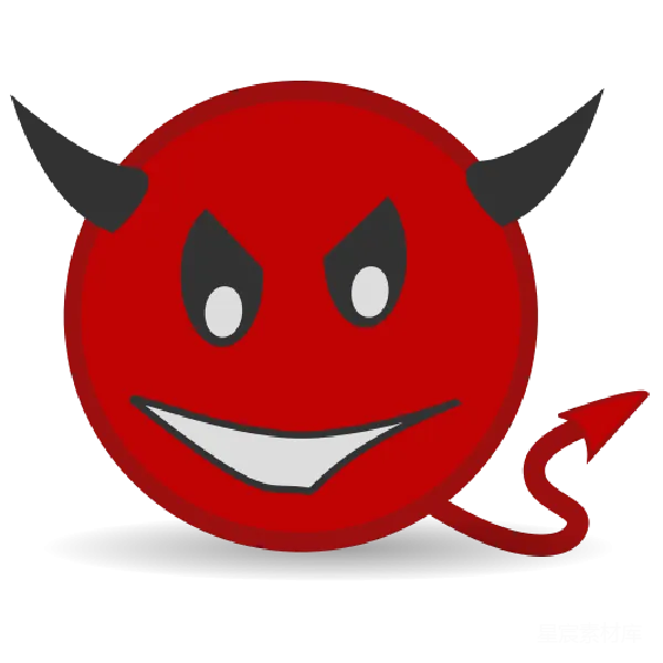 元素素材 卡通恶魔表情