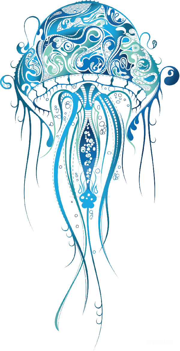 元素素材 水元素战士插画