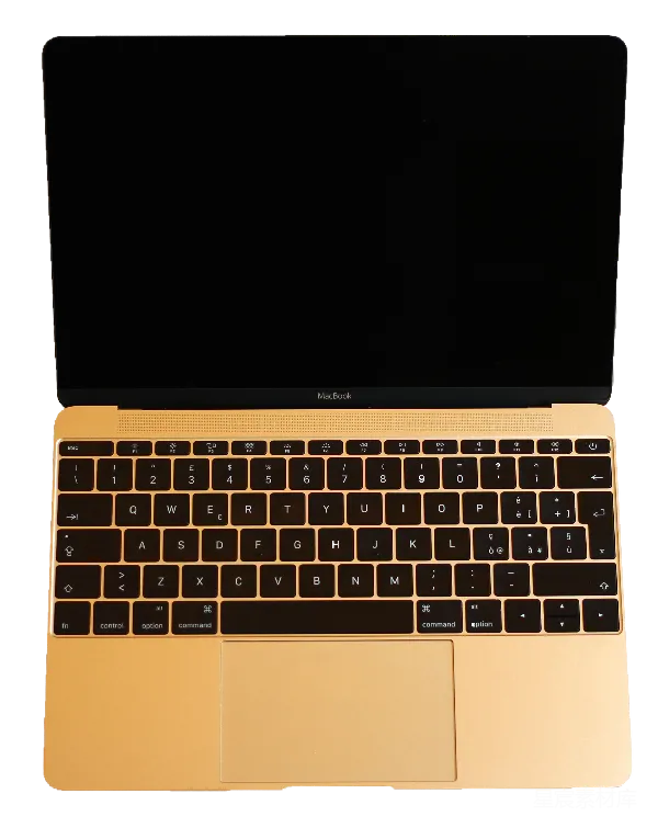 元素素材 金色MacBook笔记本电脑键盘特写