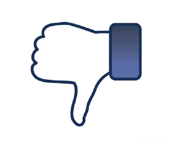 元素素材 Facebook点赞图标-不喜欢手势