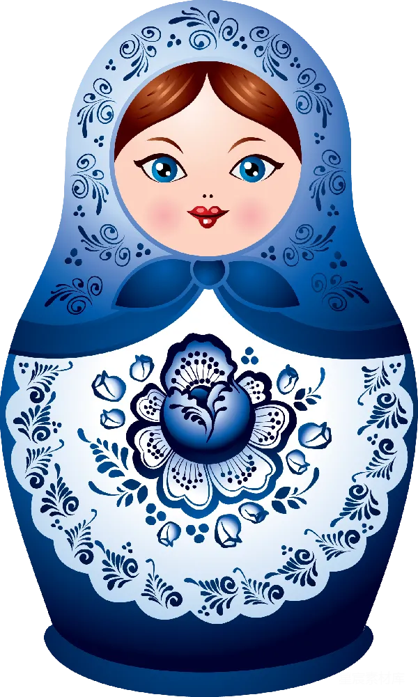 元素素材 俄罗斯套娃插画
