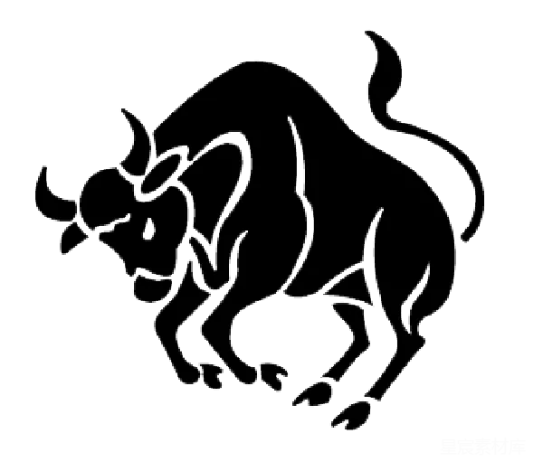 元素素材 抽象线条描绘的牛