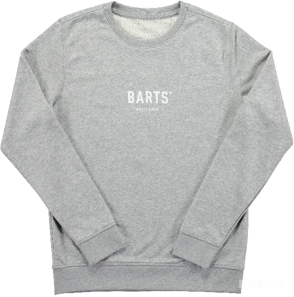 元素素材 BARTS灰色圆领长袖卫衣
