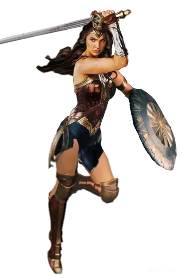 元素素材 女战士持剑盾