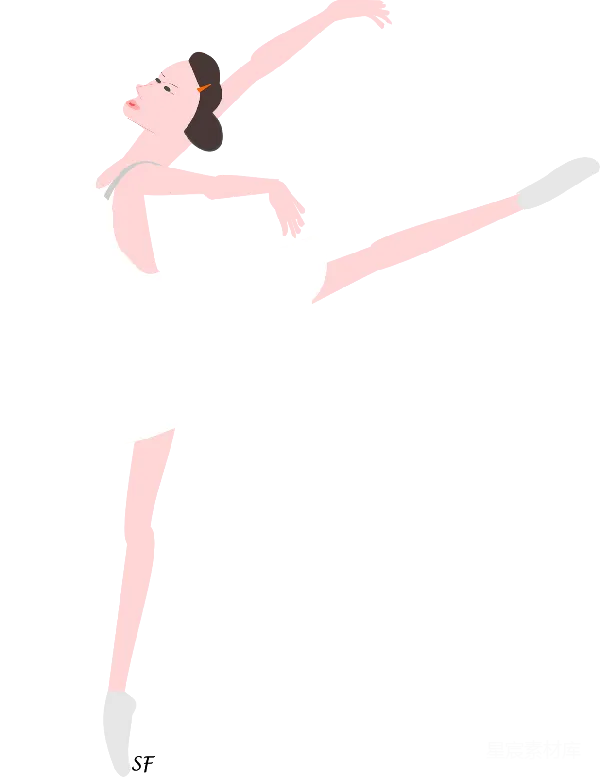 元素素材 芭蕾舞者插画