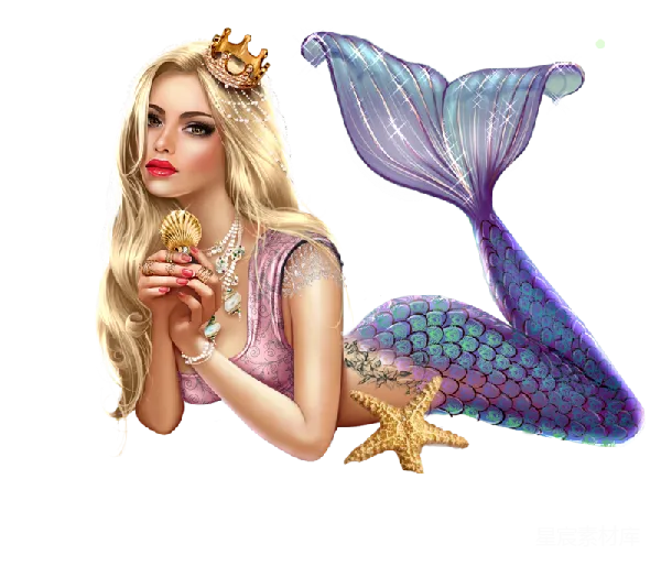 元素素材 梦幻美人鱼：海底王国的女王