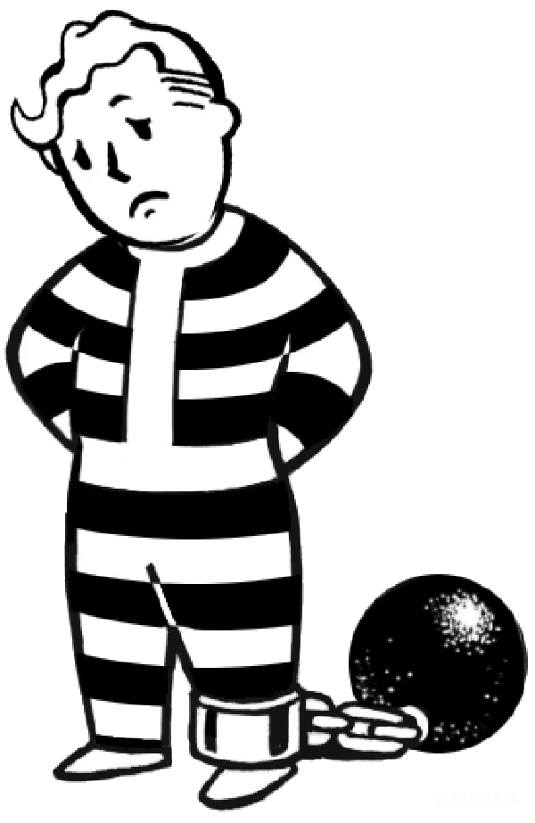 元素素材 囚犯与手铐