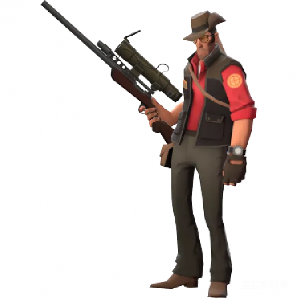 元素素材 狙击手角色插画