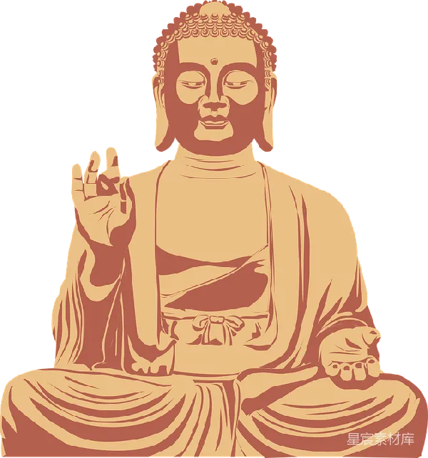 元素素材 禅意佛像插画