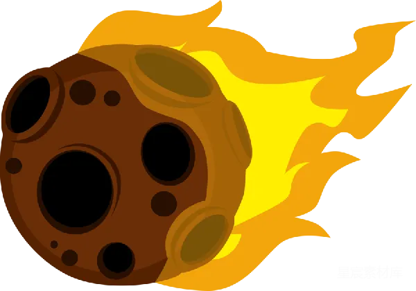 元素素材 燃烧的星球插画