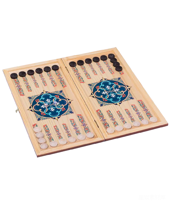 元素素材 精美的木质国际跳棋游戏