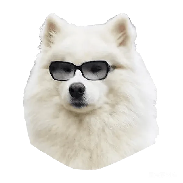 元素素材 戴墨镜的雪橇犬