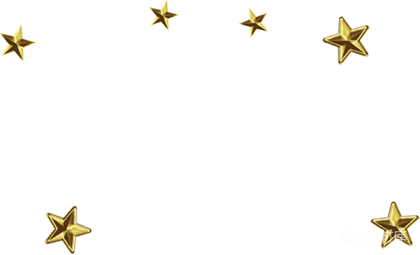 元素素材 黑色背景上的金色星星