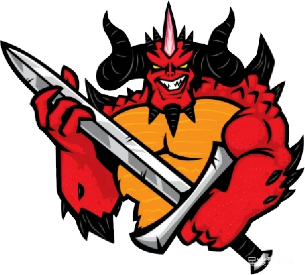 元素素材 恶魔战士剪影