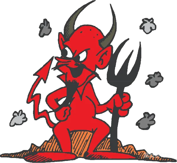 元素素材 卡通风格的恶魔角色