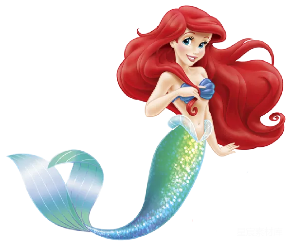 元素素材 美人鱼与梦幻尾巴