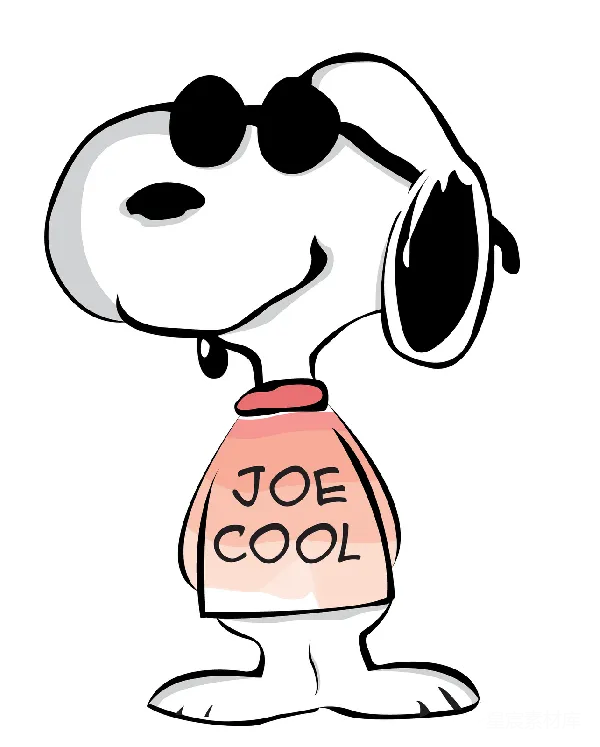 元素素材 史努比 Joe Cool 风格插画
