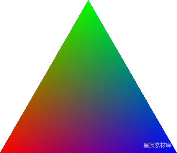 元素素材 彩虹渐变三角形