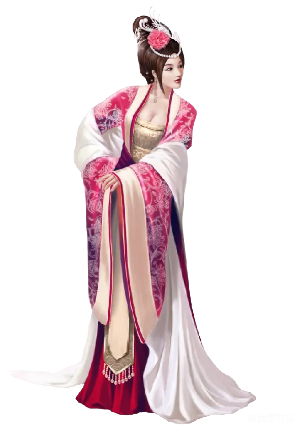 元素素材 古风仕女图：华丽的传统服饰