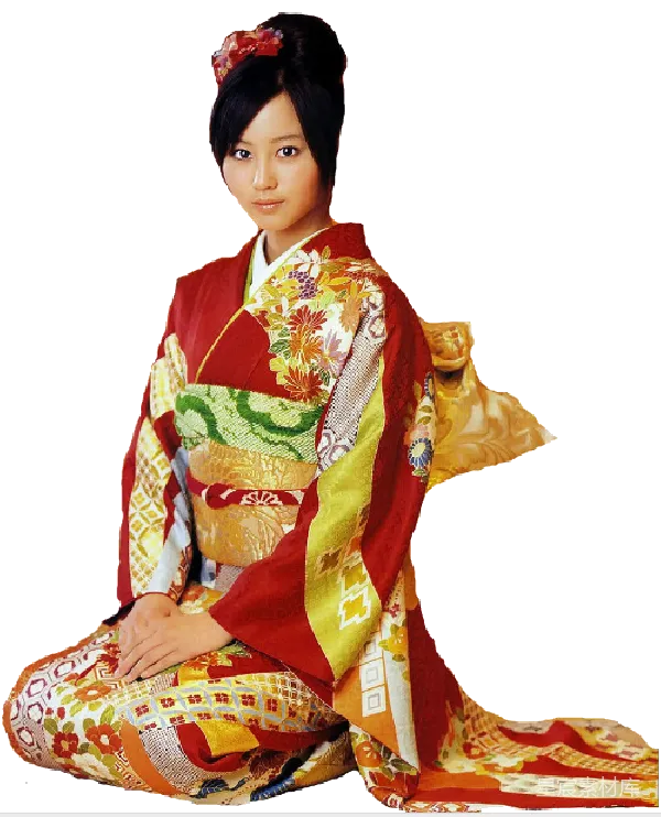 元素素材 身穿和服的女性