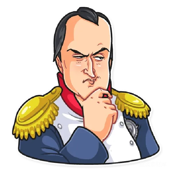 元素素材 拿破仑头像插画