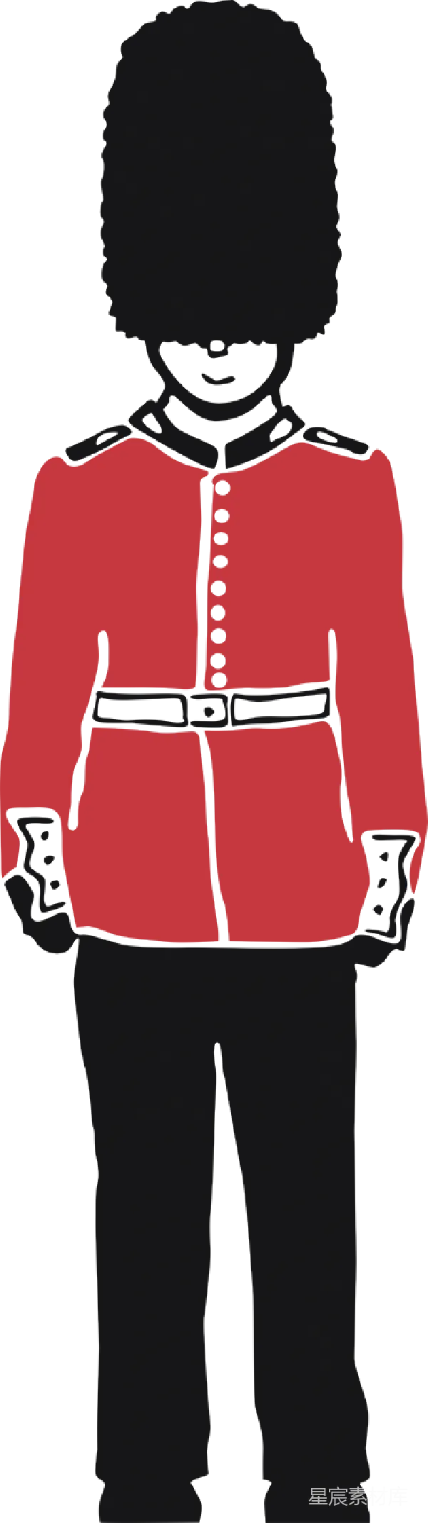 元素素材 英国卫兵制服插图