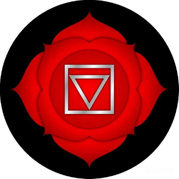 元素素材 红色莲花符号