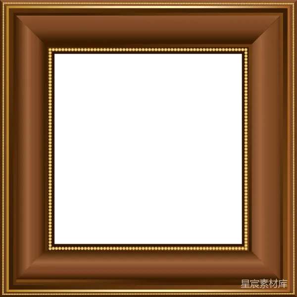 元素素材 复古棕色相框