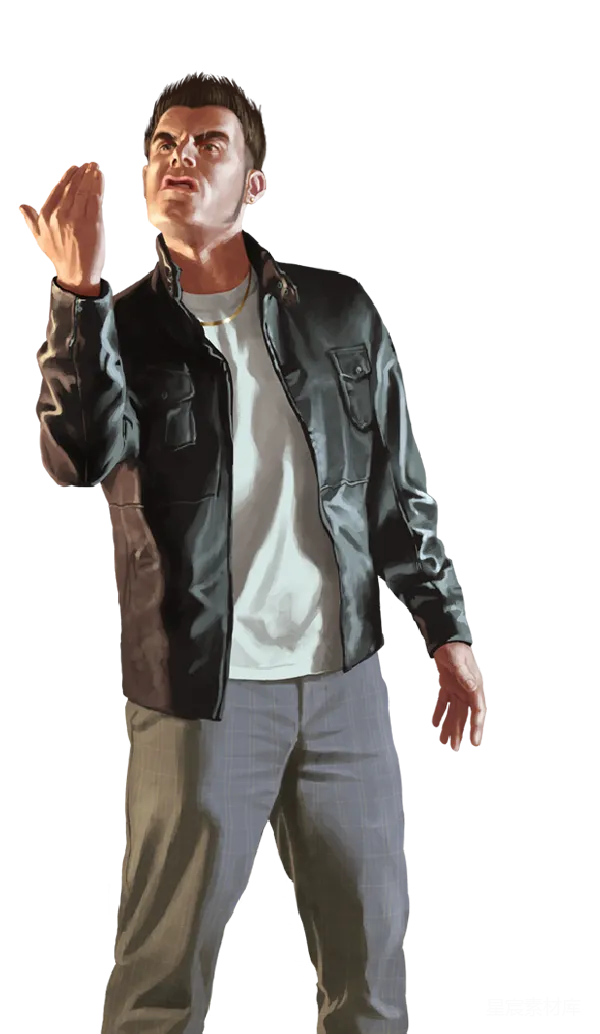 元素素材 动态插画中的男性角色挥手