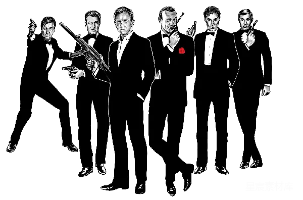 元素素材 007系列电影海报艺术插画